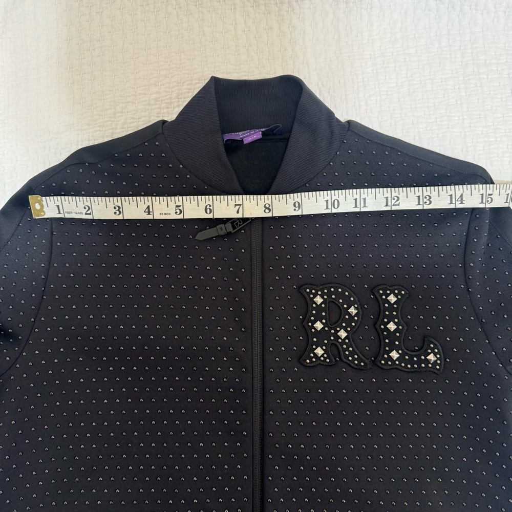Ralph Lauren Black Studded Jacket. Size S - Picture 6 of 8
